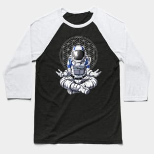 Astronaut Zen Yoga Baseball T-Shirt